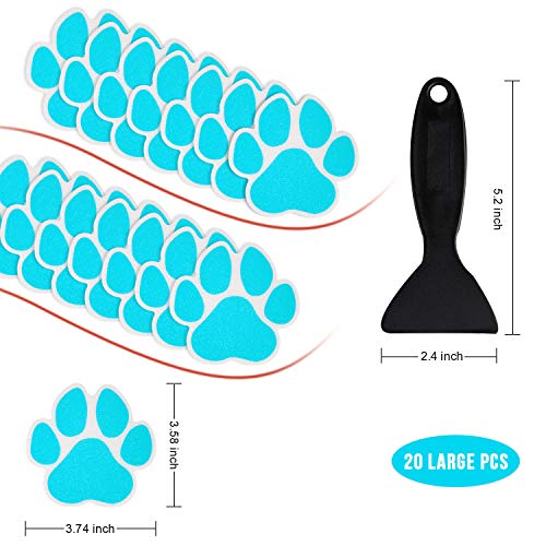 Non-Slip Bathtub Stickers Set, 20 Pcs Blue