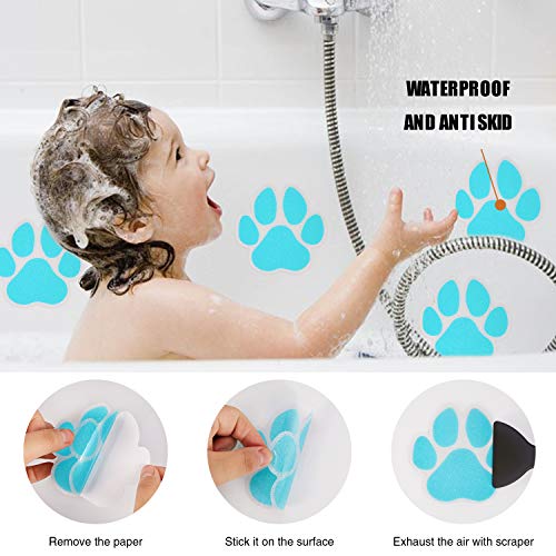 Non-Slip Bathtub Stickers Set, 20 Pcs Blue