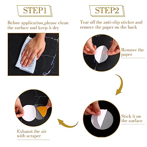 49 Clear Anti-Slip Bath Stickers with Scraper