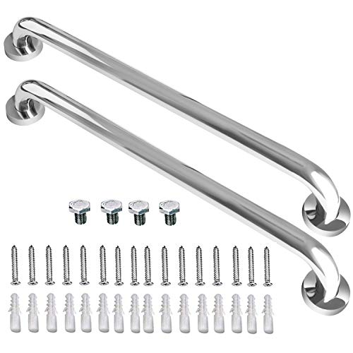 2 Pack Chrome Stainless Steel Shower Grab Bars