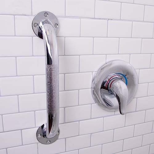 Textured Shower Grab Bars for Bathroom Safety - 12