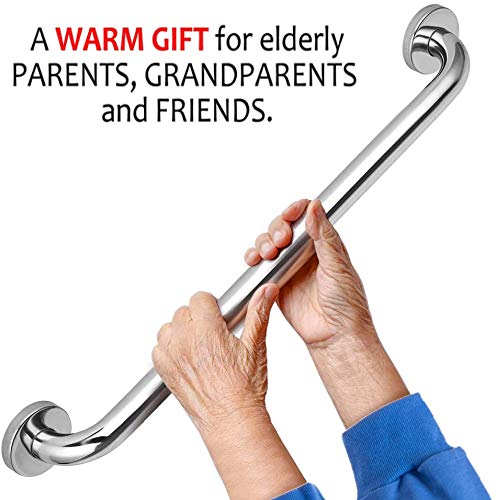 2 Pack Chrome Stainless Steel Shower Grab Bars