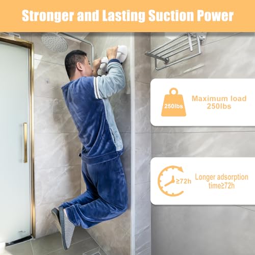 2 Pack Suction Grab Bars for Slippery Bathtubs