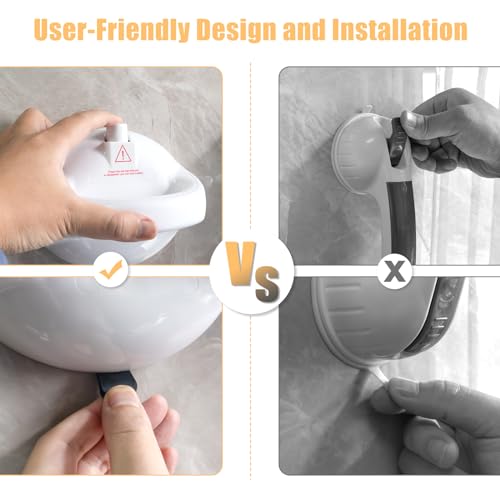 2 Pack Suction Grab Bars for Slippery Bathtubs