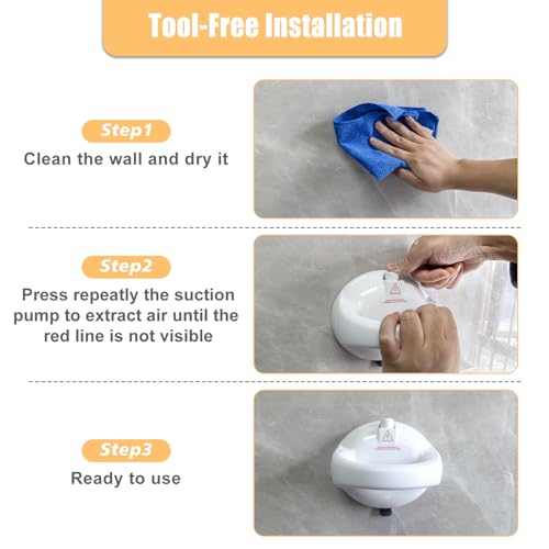 2 Pack Suction Grab Bars for Slippery Bathtubs