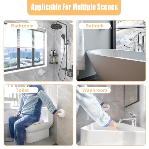 2 Pack Suction Grab Bars for Slippery Bathtubs
