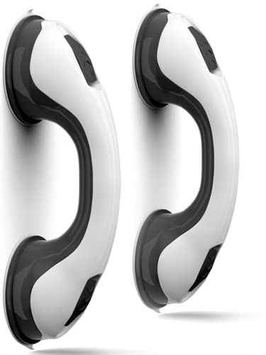 Heavy-Duty 12-Inch Shower Grab Bars (2 Pack) for Seniors