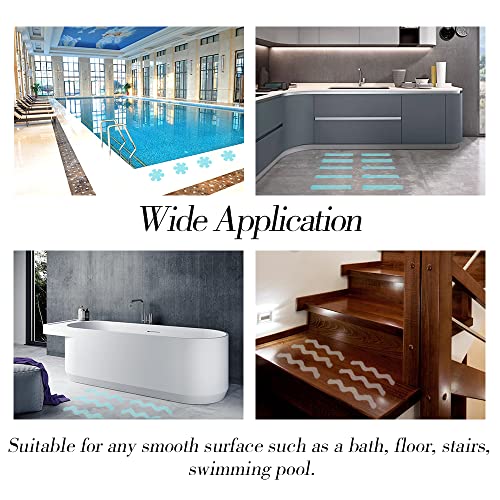58PCS Anti Slip Stickers with Scraper for Bathtubs