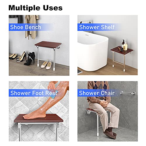 Foldable Wall Mount Shower Seat for Seniors