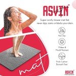 Asvin Soft Textured Non-Slip Tub Mat, 24x16 Inch