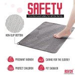 Asvin Soft Textured Non-Slip Tub Mat, 24x16 Inch