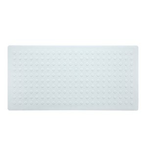 SlipX White Rubber Safety Bath Mat, Extra Long