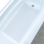 SlipX White Rubber Safety Bath Mat - XL Size