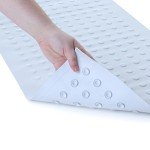 SlipX White Rubber Safety Bath Mat - XL Size