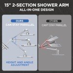Veken Rain Shower Head Combo with Extension Arm
