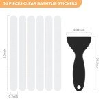 Clear Bathtub Stickers Set, Prevent Slips in Bathroom