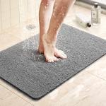 LuxStep Non-Slip Bathtub Mat with Drain, Quick Drying