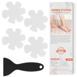 24 Flower Shower Stickers for Bathtub Safety