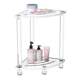 Clear Acrylic Corner Shower Stool - Small & Waterproof