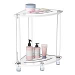 Clear Acrylic Corner Shower Stool - Small & Waterproof