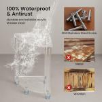 Clear Acrylic Corner Shower Stool - Small & Waterproof