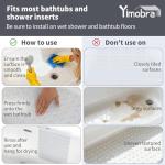 Yimobra Extra Long Bathtub Mat with Non-Slip Suction