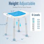 Adjustable Anti-Slip Bath Stool for Elderly and Disabled