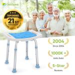 Adjustable Anti-Slip Bath Stool for Elderly and Disabled