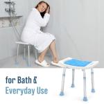 Adjustable Anti-Slip Bath Stool for Elderly and Disabled