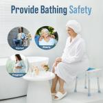 Adjustable Anti-Slip Bath Stool for Elderly and Disabled