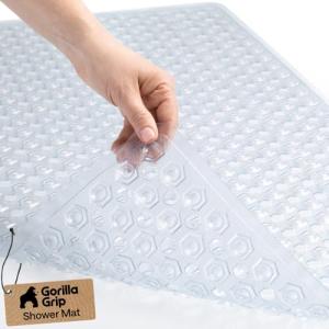 Gorilla Grip Bathtub Mat: Long, Soft, Clear, Machine-Washable