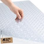 Gorilla Grip Bathtub Mat: Long, Soft, Clear, Machine-Washable