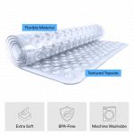 Gorilla Grip Bathtub Mat: Long, Soft, Clear, Machine-Washable