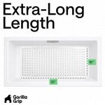 Gorilla Grip Bathtub Mat: Long, Soft, Clear, Machine-Washable