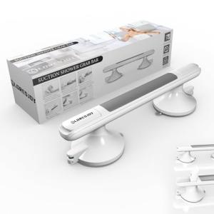 LORESJOY 12" Suction Grab Bars for Slippery Bathtubs