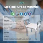 Adjustable Shower Bench with Padded Handles for Safety