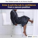 Adjustable Bath Transfer Bench with Backrest for Seniors