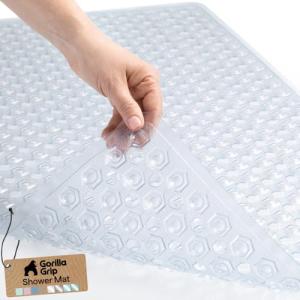 Gorilla Grip Bathtub Mat: Long, Soft, Clear, Machine-Washable