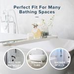 SlipX White Rubber Safety Bath Mat - XL Size