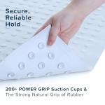 SlipX White Rubber Safety Bath Mat - XL Size