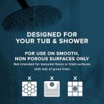 SlipX White Rubber Safety Bath Mat - XL Size