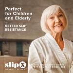 SlipX White Rubber Safety Bath Mat - XL Size