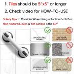 Heavy-Duty 12-Inch Shower Grab Bars (2 Pack) for Seniors