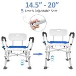 Bariatric Bath Chair with Arms for Elderly & Disabled