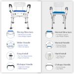 Bariatric Bath Chair with Arms for Elderly & Disabled