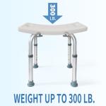 DEZOON Shower Chair-Adjustable Heights-Bathtub Stool-Elderly, Disabled, Seniors