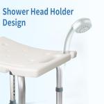 DEZOON Shower Chair-Adjustable Heights-Bathtub Stool-Elderly, Disabled, Seniors
