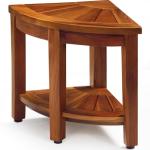 18" Teak Shower Bench with Storage Shelf, Assembly Required