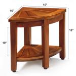 18" Teak Shower Bench with Storage Shelf, Assembly Required