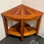 18" Teak Shower Bench with Storage Shelf, Assembly Required
